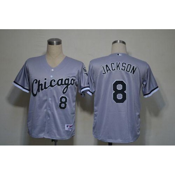 White Sox #8 Bo Jackson Grey Stitched Jersey