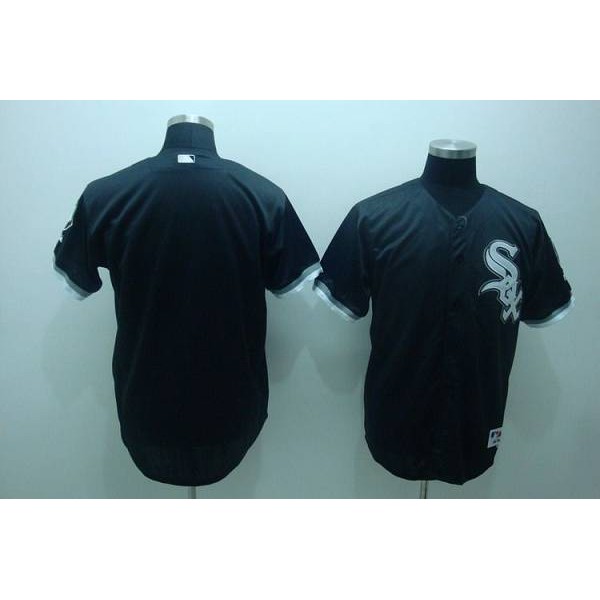 White Sox Blank Stitched Black Jersey
