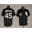White Sox #45 Michael Jordan Stitched Black Jersey