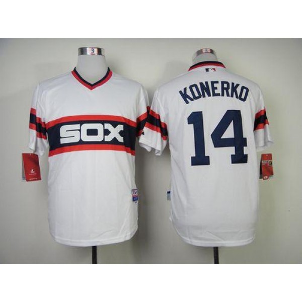White Sox #14 Paul Konerko White Alternate Home Cool Base Stitched Jersey