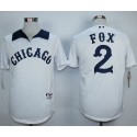 White Sox #2 Nellie Fox White 1976 Turn Back The Clock Stitched Jersey