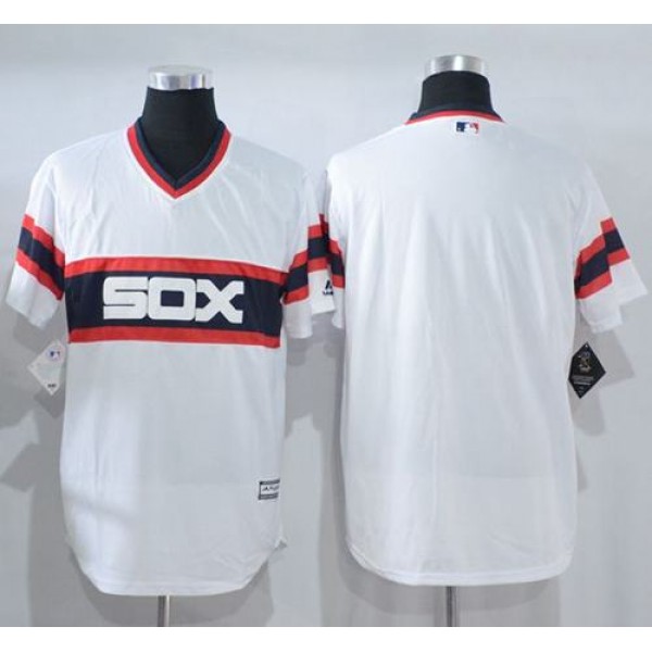 White Sox Blank White New Cool Base Alternate Home Stitched Jersey