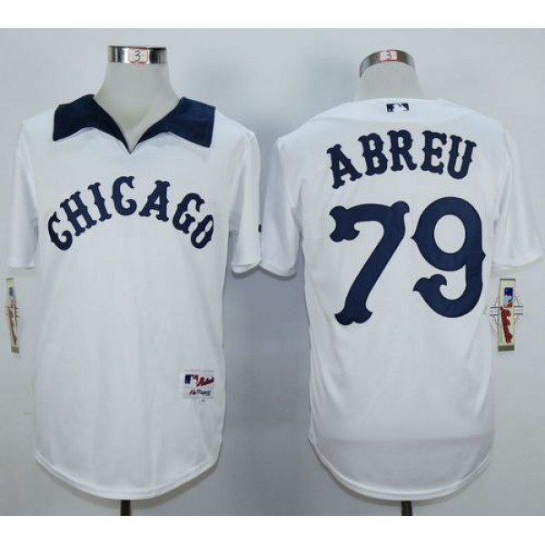 White Sox #79 Jose Abreu White 1976 Turn Back The Clock Stitched Jersey