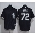 White Sox #72 Carlton Fisk Black New Cool Base Stitched Jersey