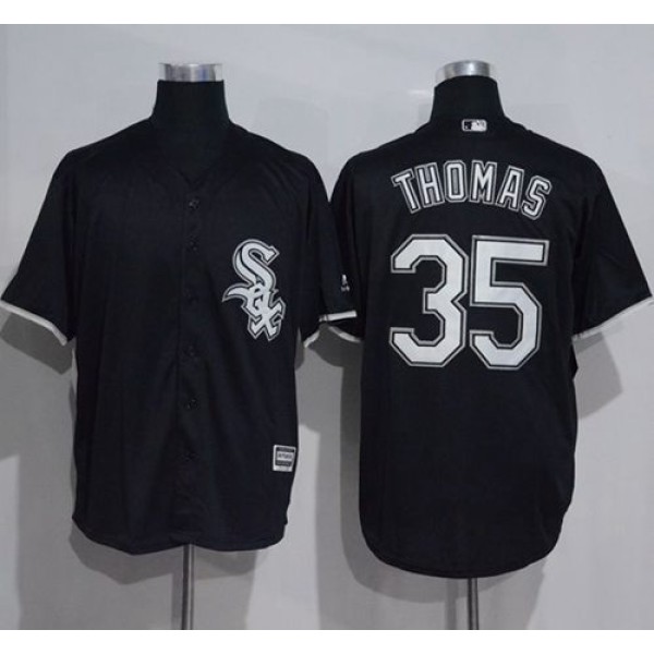 White Sox #35 Frank Thomas Black New Cool Base Stitched Jersey