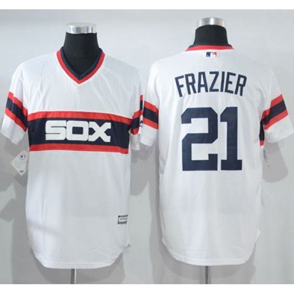 White Sox #21 Todd Frazier White New Cool Base Alternate Home Stitched Jersey