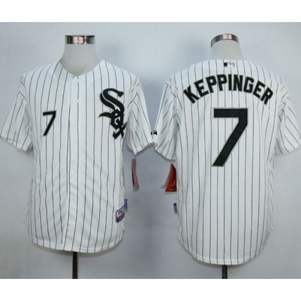 White Sox #7 Jeff Keppinger White Cool Base Stitched Jersey