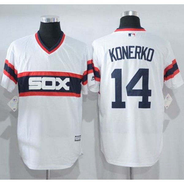 White Sox #14 Paul Konerko White New Cool Base Alternate Home Stitched Jersey