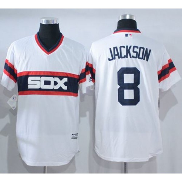 White Sox #8 Bo Jackson White New Cool Base Alternate Home Stitched Jersey