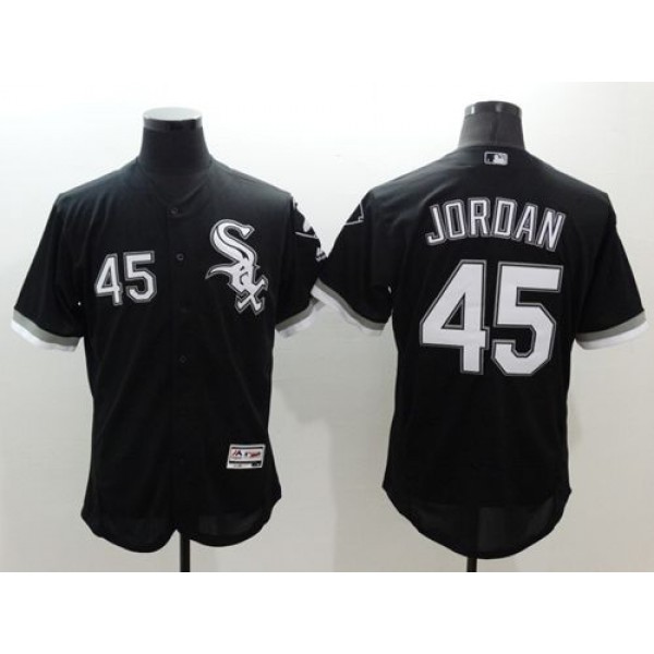 White Sox #45 Michael Jordan Black Flexbase Authentic Collection Stitched Jersey