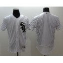 White Sox Blank White(Black Strip) Flexbase Authentic Collection Stitched Jersey