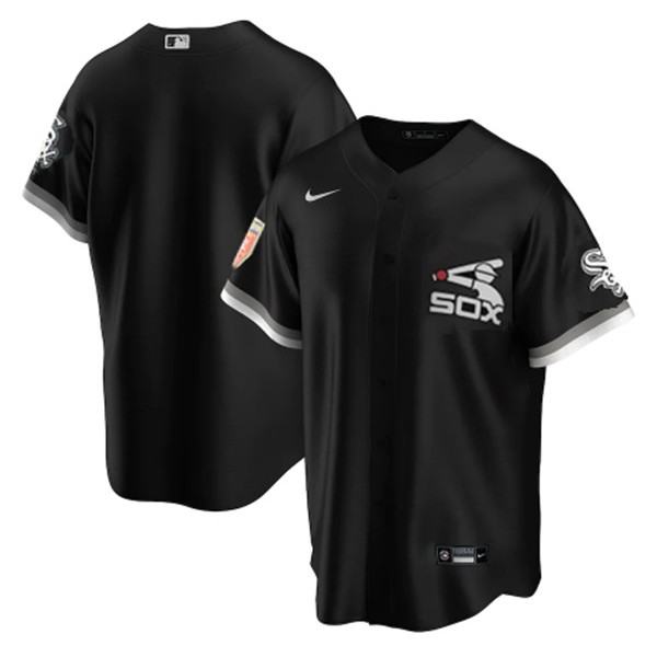 White Sox Black Cool Base Stitched Jersey