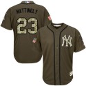 Yankees #23 Don Mattingly Green Salute To Service Stitched Jersey