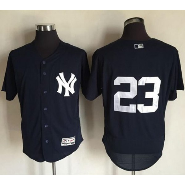 Yankees #23 Don Mattingly Navy Blue Flexbase Authentic Collection Stitched Jersey