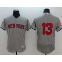 Yankees #13 Alex Rodriguez Grey Fashion Stars Stripes Flexbase Authentic Stitched Jersey