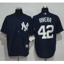 Yankees #42 Mariano Rivera Navy Blue New Cool Base Stitched Jersey