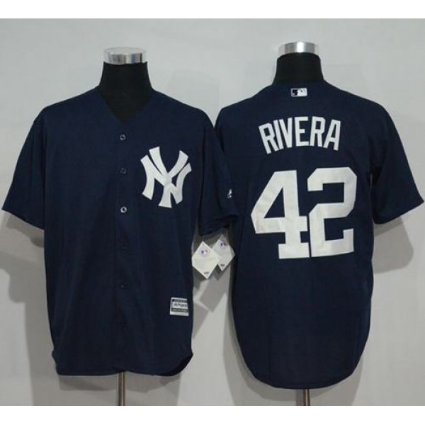 Yankees #42 Mariano Rivera Navy Blue New Cool Base Stitched Jersey
