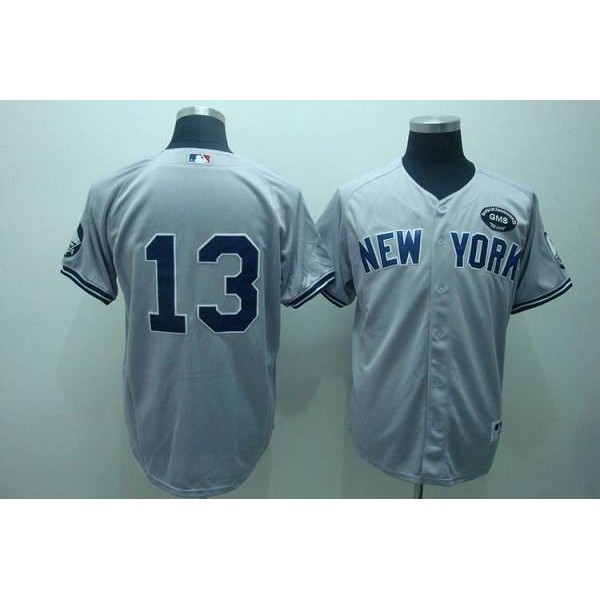 Yankees #13 Alex Rodriguez Grey GMS The Boss Stitched Jersey