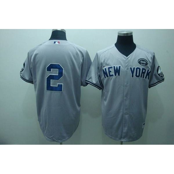 Yankees #2 Derek Jeter Grey GMS The Boss Stitched Jersey