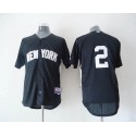 Yankees #2 Derek Jeter Black 2011 Road Cool Base BP Stitched Jersey