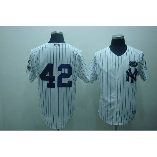 Yankees #42 Mariano Rivera White GMS The Boss Stitched Jersey