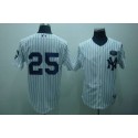 Yankees #25 Mark Teixeira White GMS The Boss Stitched Jersey