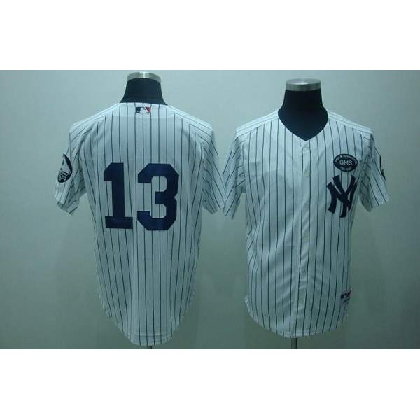 Yankees #13 Alex Rodriguez White GMS The Boss Stitched Jersey