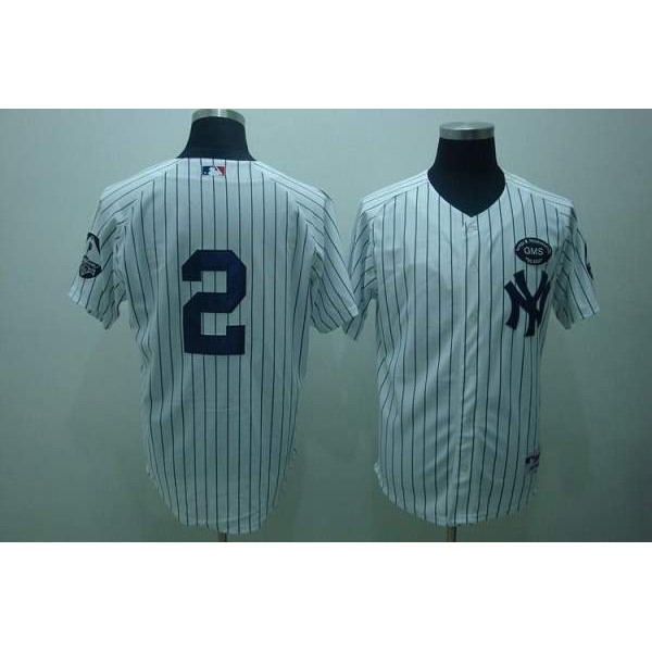 Yankees #2 Derek Jeter White GMS The Boss Stitched Jersey