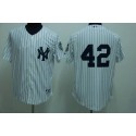 Yankees #42 Mariano Rivera Stitched White Jersey