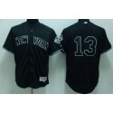 Yankees #13 Alex Rodriguez Stitched Black Jersey