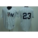 Yankees #23 Don Mattingly Stitched White Jersey