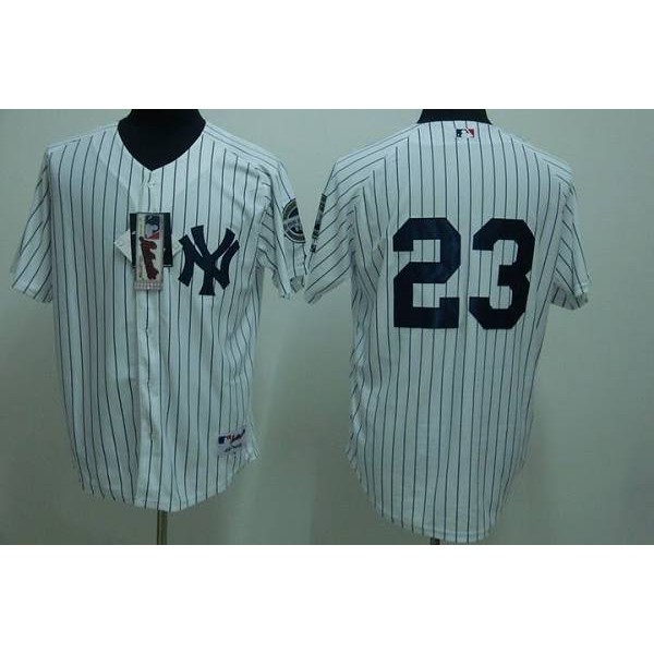 Yankees #23 Don Mattingly Stitched White Jersey