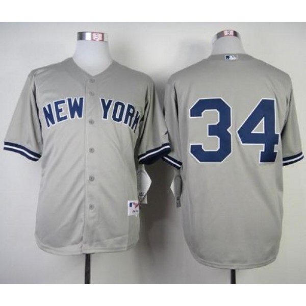 Yankees #34 Brian McCann Grey Stitched Jersey