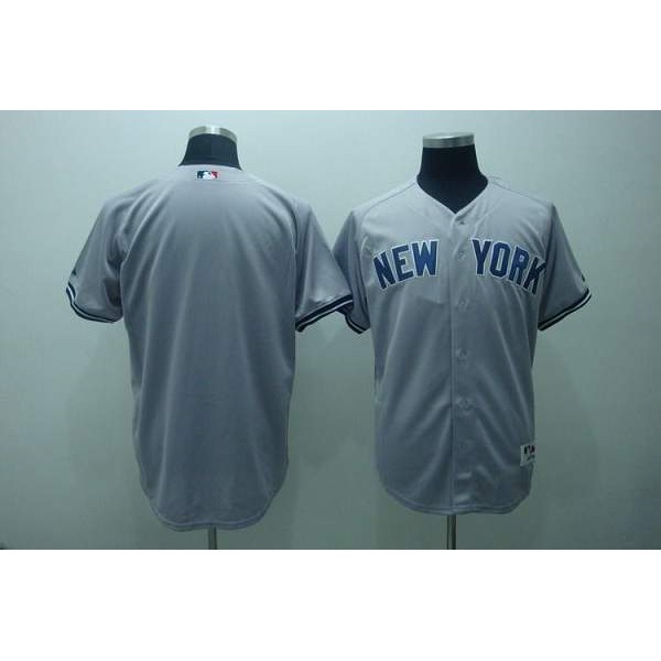 Yankees Blank Stitched Grey Jersey