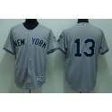 Yankees #13 Alex Rodriguez Stitched Grey Jersey