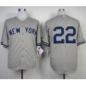 Yankees #22 Jacoby Ellsbury Grey Stitched Jersey