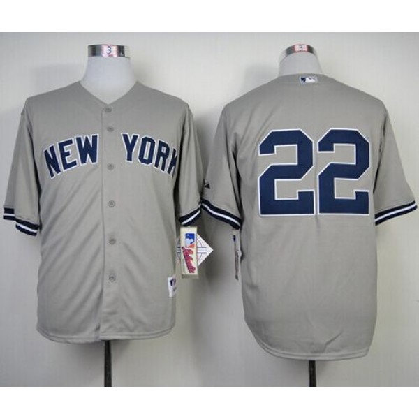 Yankees #22 Jacoby Ellsbury Grey Stitched Jersey