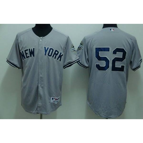Yankees #52 C.C. Sabathia Stitched Grey Jersey
