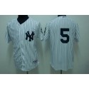 Yankees #5 Joe DiMaggio Stitched White Jersey
