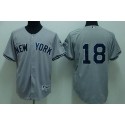 Yankees #18 Johnny Damon Stitched Grey Jersey