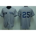 Yankees #25 Mark Teixeira Stitched Grey Jersey