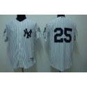 Yankees #25 Mark Teixeira Stitched White Jersey