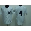 Yankees #4 Lou Gehrig Stitched White Jersey