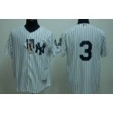 Yankees #3 Babe Ruth Stitched White Jersey