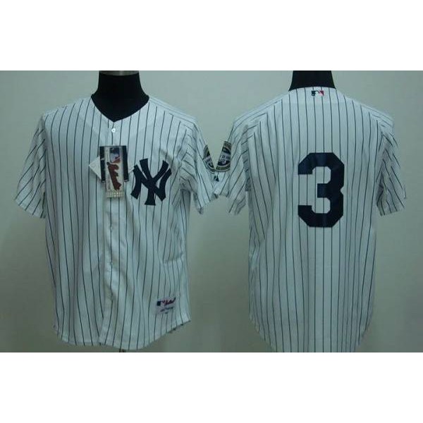 Yankees #3 Babe Ruth Stitched White Jersey