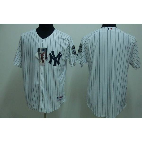Yankees Blank Stitched White Jersey