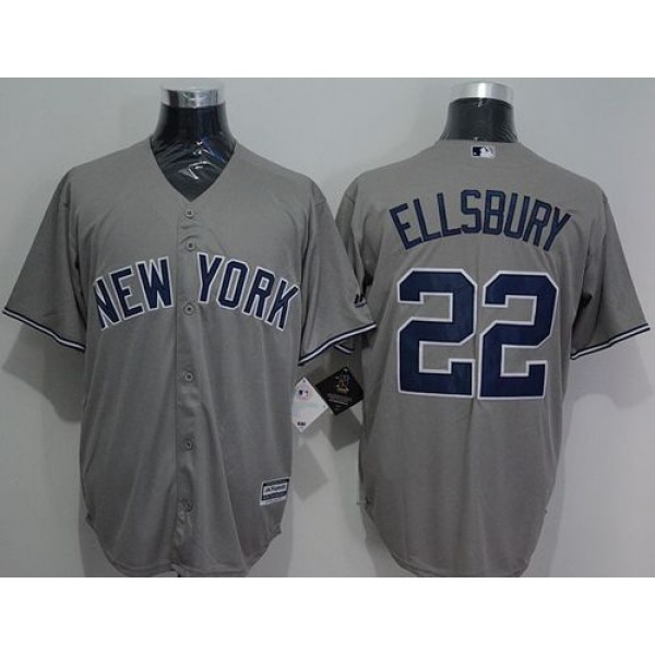 Yankees #22 Jacoby Ellsbury Grey New Cool Base Stitched Jersey