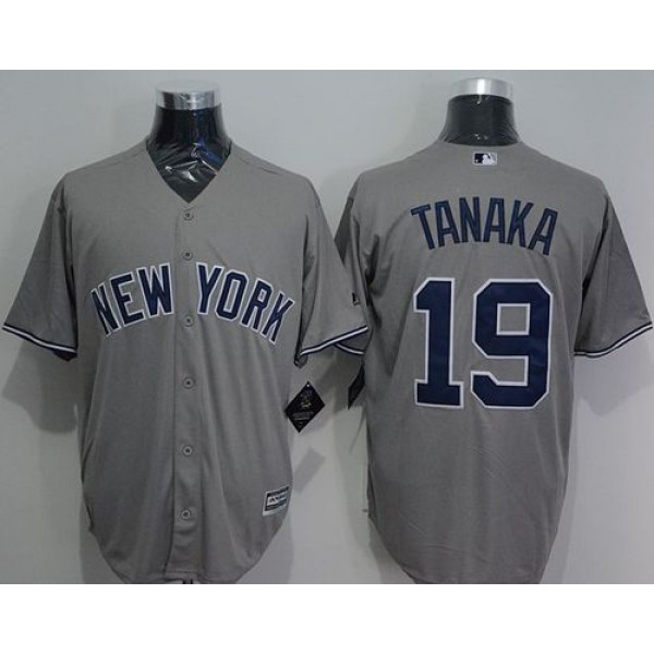 Yankees #19 Masahiro Tanaka Grey New Cool Base Stitched Jersey