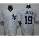 Yankees #19 Masahiro Tanaka White Strip New Cool Base Stitched Jersey