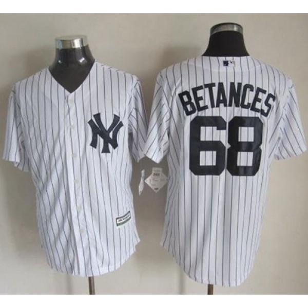 Yankees #68 Dellin Betances White Strip New Cool Base Stitched Jersey